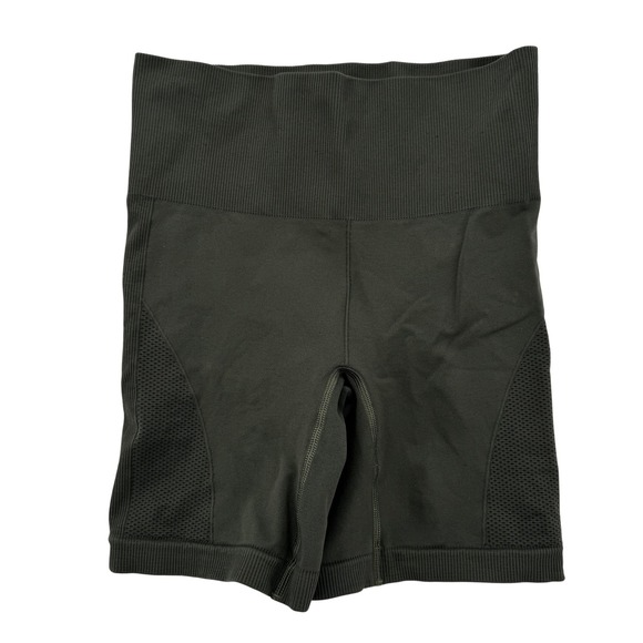 Lululemon Shorts Womens 4 Green High Rise Workout Seamless Compression Athletic - Picture 1 of 6